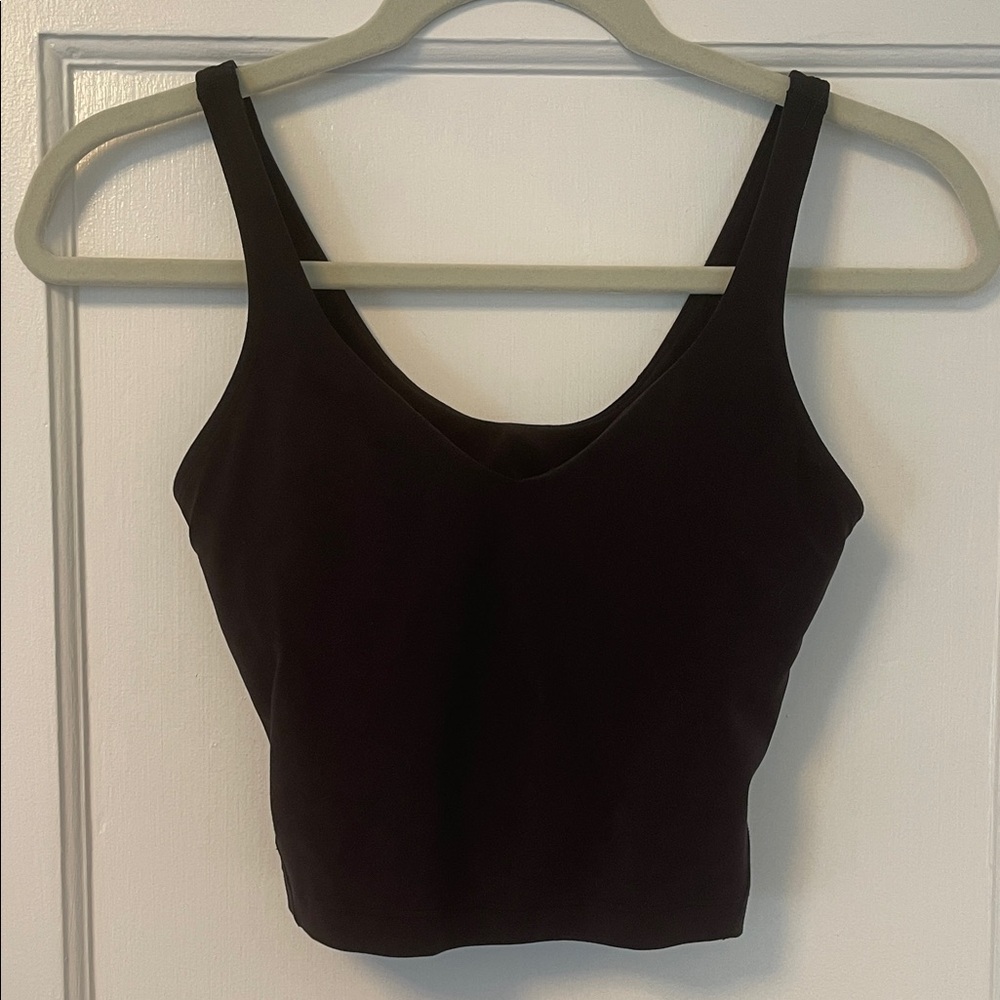 lululemon athletica Black Crop Top with Inner Bralette
